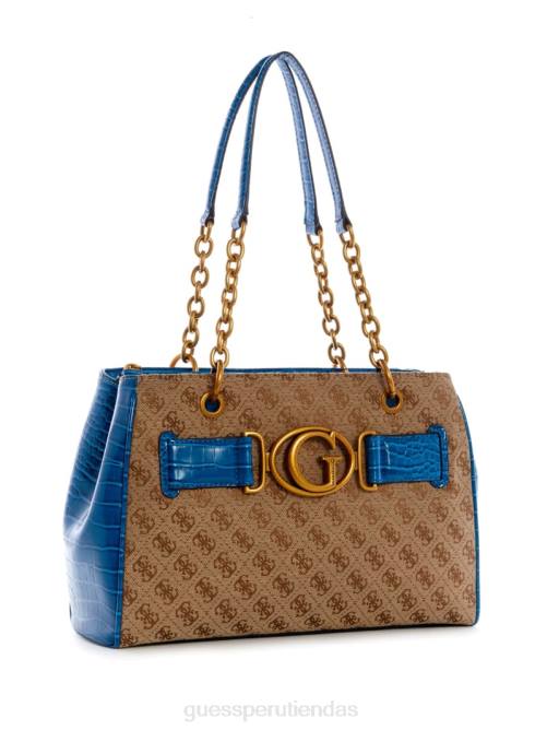 GUESS bolso de lujo aviana mujer 0P8X3123 café con leche/azul bolsas