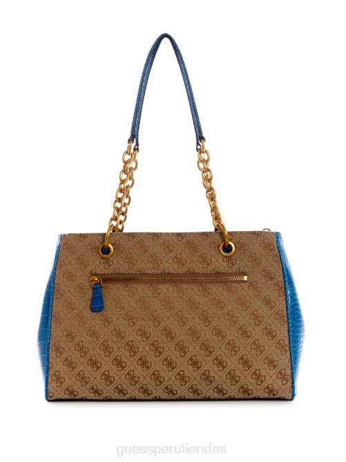 GUESS bolso de lujo aviana mujer 0P8X3123 café con leche/azul bolsas