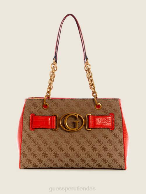 GUESS bolso de lujo aviana mujer 0P8X3124 café con leche/naranja bolsas