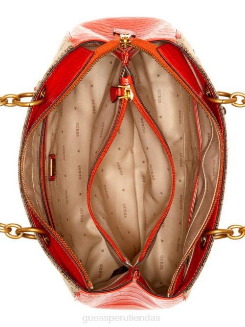 GUESS bolso de lujo aviana mujer 0P8X3124 café con leche/naranja bolsas