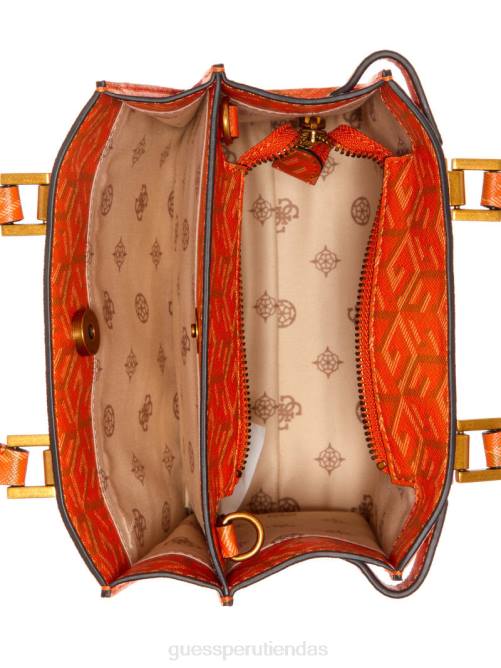 GUESS bolso mini atene mujer 0P8X3307 logotipo naranja bolsas