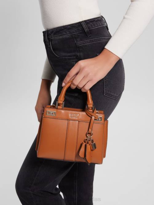 GUESS bolso mini katey mujer 0P8X2816 coñac bolsas