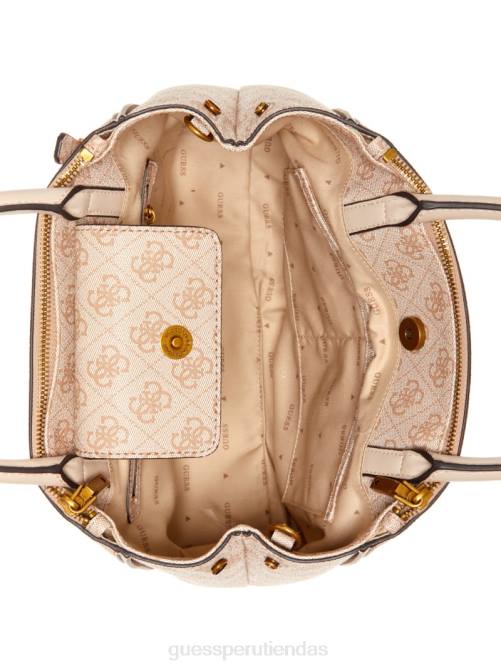 GUESS bolso satchel con logo izzy mujer 0P8X2839 acero bolsas