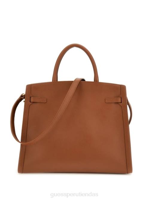 GUESS bolso satchel cristina mediano de piel mujer 0P8X2828 coñac bolsas