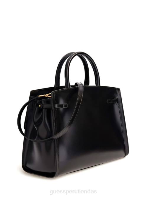GUESS bolso satchel cristina mediano de piel mujer 0P8X2864 estampado floral negro bolsas