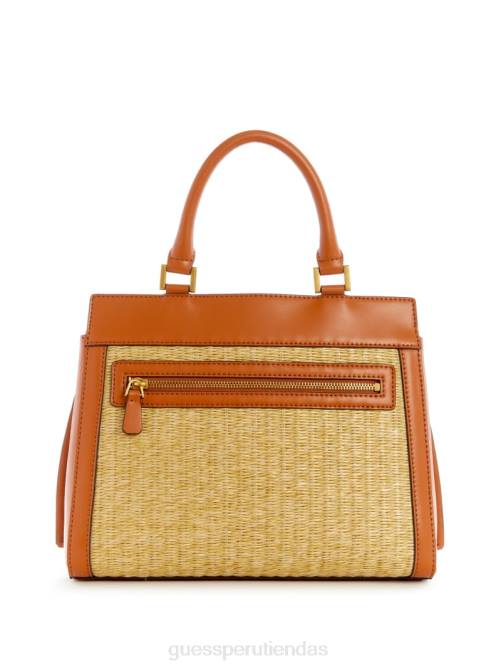 GUESS bolso satchel de lujo katey de paja mujer 0P8X3294 azul/náutico wah bolsas