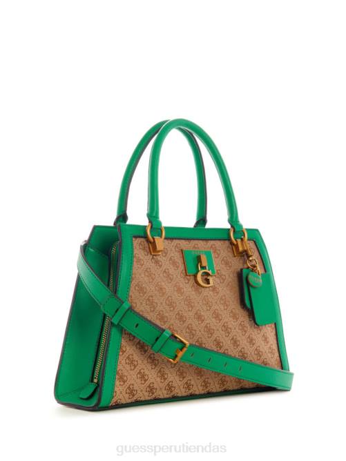 GUESS bolso satchel de novia con logo de stephi en jacquard mujer 0P8X2987 llfb bolsas