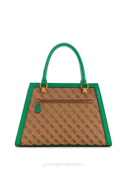 GUESS bolso satchel de novia con logo de stephi en jacquard mujer 0P8X2987 llfb bolsas