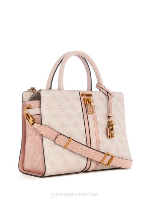 GUESS bolso satchel ginevra logo elite society mujer 0P8X2870 logotipo de rubor bolsas