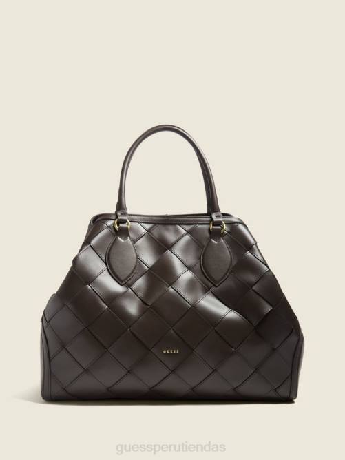GUESS bolso satchel grande giorgia de cuero mujer 0P8X3271 lejía oscura bolsas
