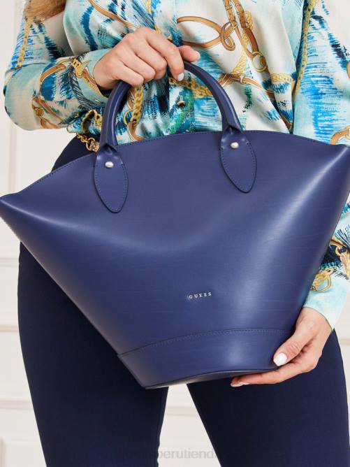 GUESS bolso satchel mediano jary de cuero mujer 0P8X3299 Armada bolsas