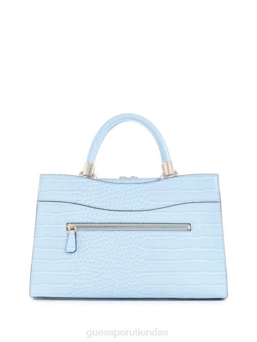 GUESS bolso satchel nell croc novia mujer 0P8X2813 azul pálido bolsas