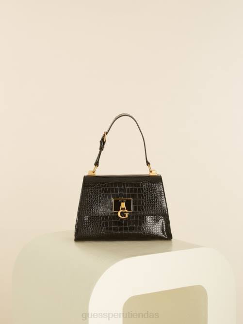 GUESS bolso stephi con asa superior y solapa mujer 0P8X3292 negro bolsas