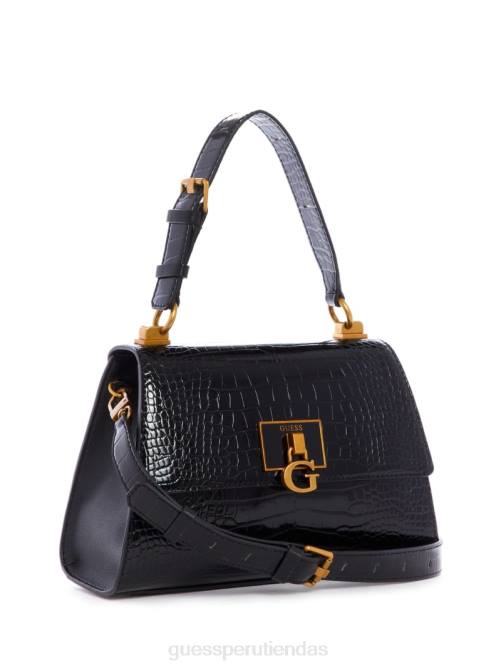 GUESS bolso stephi con asa superior y solapa mujer 0P8X3292 negro bolsas