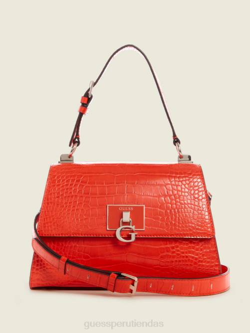 GUESS bolso stephi con asa superior y solapa mujer 0P8X3310 marrón sepia bolsas