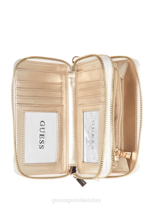 GUESS cartera Meridian mediana con cremallera alrededor mujer 0P8X3145 sabio bolsas