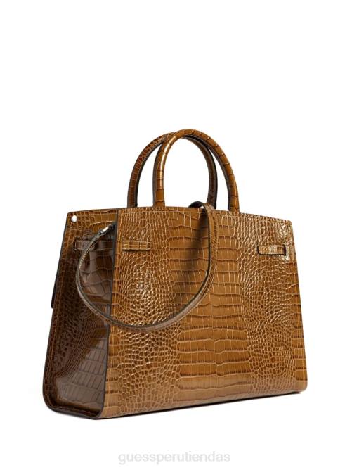 GUESS cartera cristina de piel de cocodrilo mujer 0P8X3265 multi verde rosa blanco bolsas