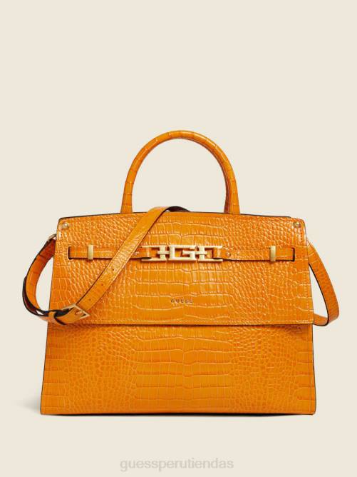 GUESS cartera cristina de piel de cocodrilo mujer 0P8X3286 naranja bolsas