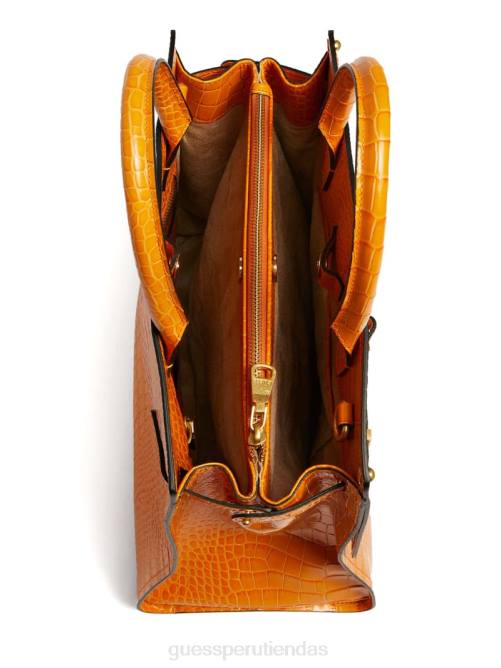 GUESS cartera cristina de piel de cocodrilo mujer 0P8X3286 naranja bolsas