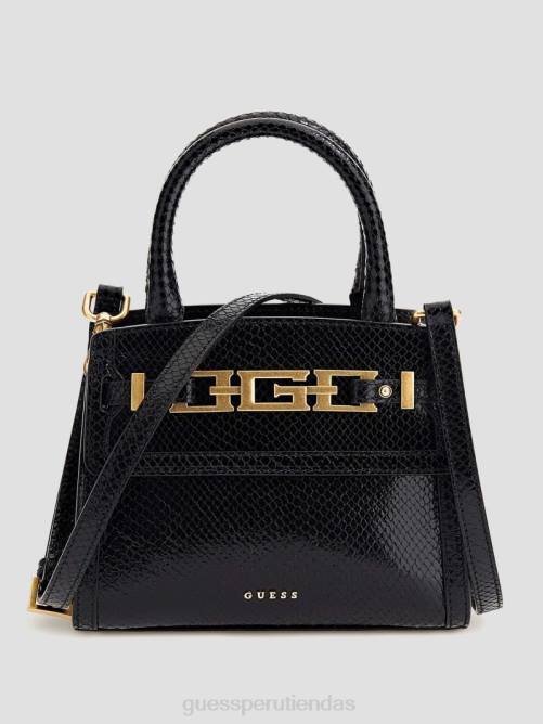 GUESS cartera cristina pequeña de piel mujer 0P8X2882 estampado floral negro bolsas