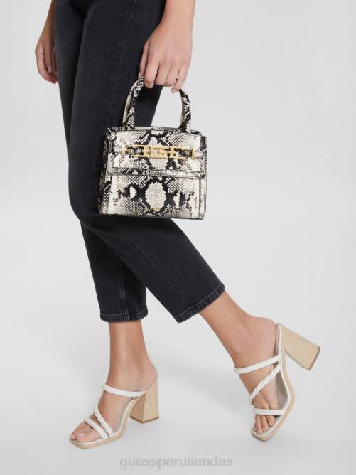 GUESS cartera cristina pequeña de piel mujer 0P8X3275 patente blanca bolsas