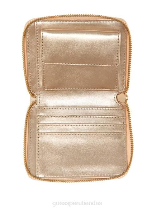 GUESS cartera giully pequeña con cremallera alrededor mujer 0P8X3137 blanco multicolor bolsas