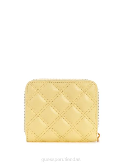 GUESS cartera giully pequeña con cremallera alrededor mujer 0P8X3142 amarillo bolsas