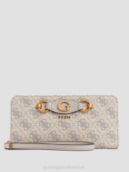 GUESS cartera izzy grande con cremallera alrededor mujer 0P8X3136 logotipo de la paloma bolsas
