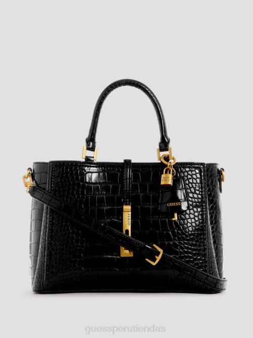 GUESS cartera james croc novia mujer 0P8X2826 estampado floral negro bolsas