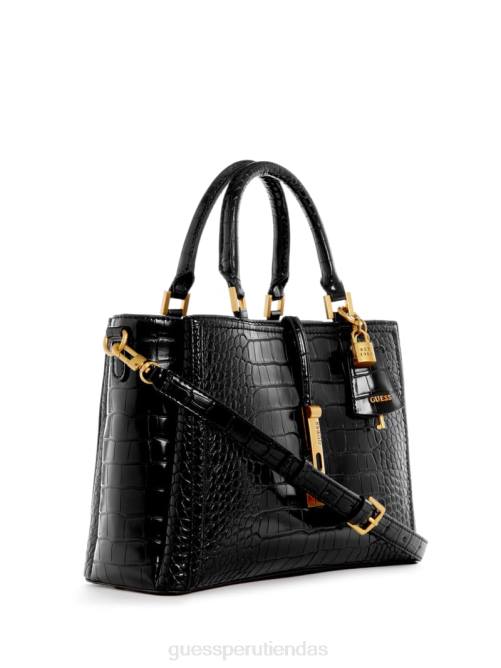 GUESS cartera james croc novia mujer 0P8X2826 estampado floral negro bolsas