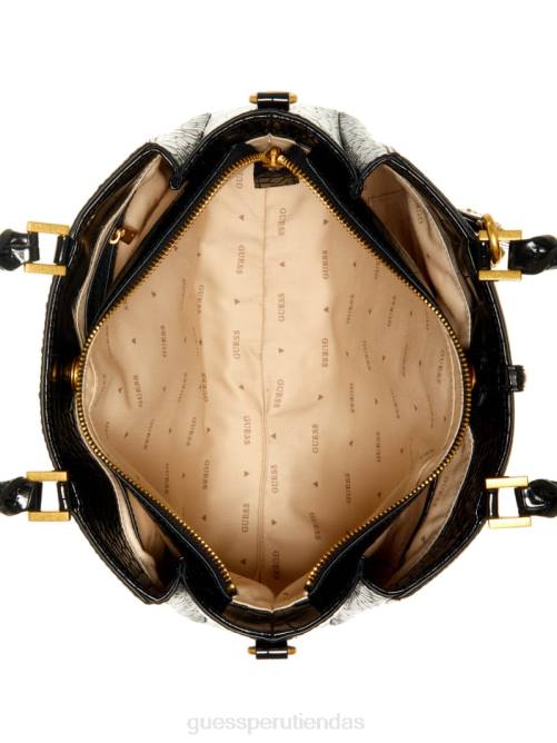 GUESS cartera james croc novia mujer 0P8X2826 estampado floral negro bolsas