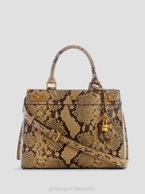 GUESS cartera katey de piel de serpiente de lujo mujer 0P8X2760 sabio bolsas
