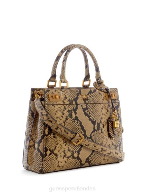 GUESS cartera katey de piel de serpiente de lujo mujer 0P8X2760 sabio bolsas