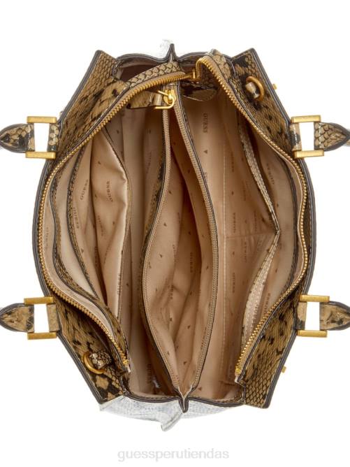 GUESS cartera katey de piel de serpiente de lujo mujer 0P8X2760 sabio bolsas