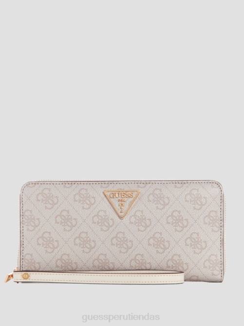 GUESS cartera laurel grande con cremallera alrededor mujer 0P8X3134 logotipo de la paloma bolsas