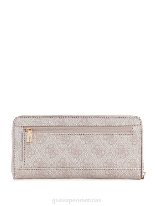 GUESS cartera laurel grande con cremallera alrededor mujer 0P8X3134 logotipo de la paloma bolsas
