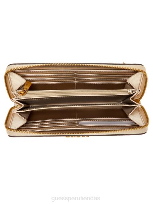 GUESS cartera laurel grande con cremallera alrededor mujer 0P8X3134 logotipo de la paloma bolsas