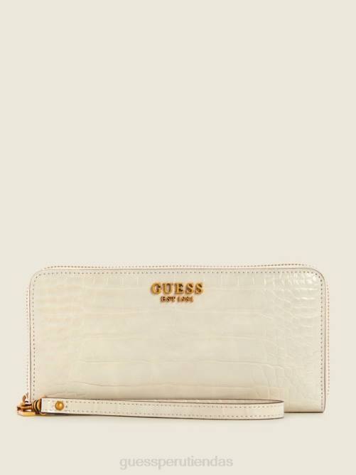 GUESS cartera laurel grande con cremallera alrededor mujer 0P8X3157 marrón/marrón egipcio bolsas