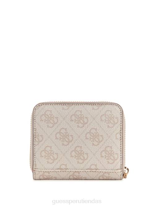 GUESS cartera laurel pequeña con cremallera alrededor mujer 0P8X3133 logotipo de la paloma bolsas