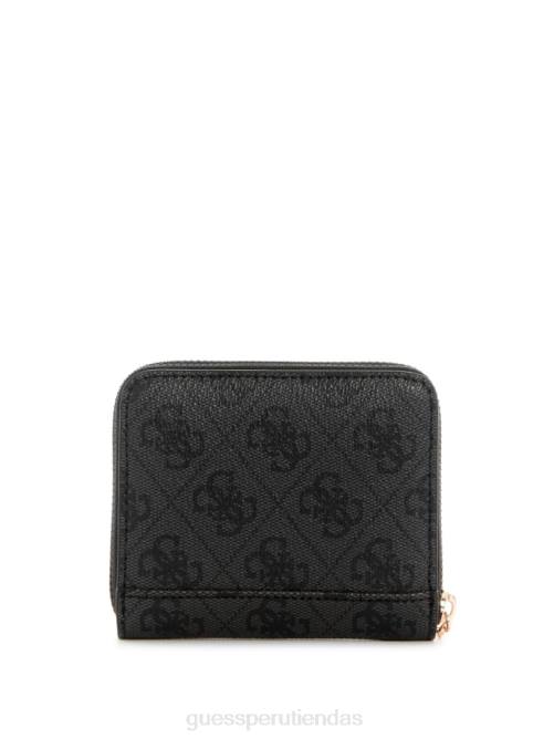 GUESS cartera laurel pequeña con cremallera alrededor mujer 0P8X3146 lavado de nubes bolsas