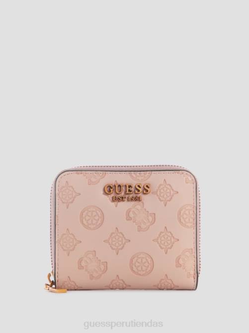 GUESS cartera laurel pequeña con cremallera alrededor mujer 0P8X3147 logotipo de aficionado bolsas