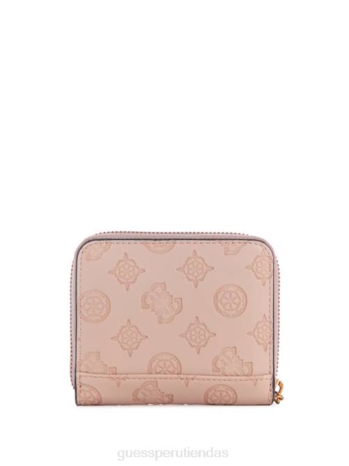 GUESS cartera laurel pequeña con cremallera alrededor mujer 0P8X3147 logotipo de aficionado bolsas