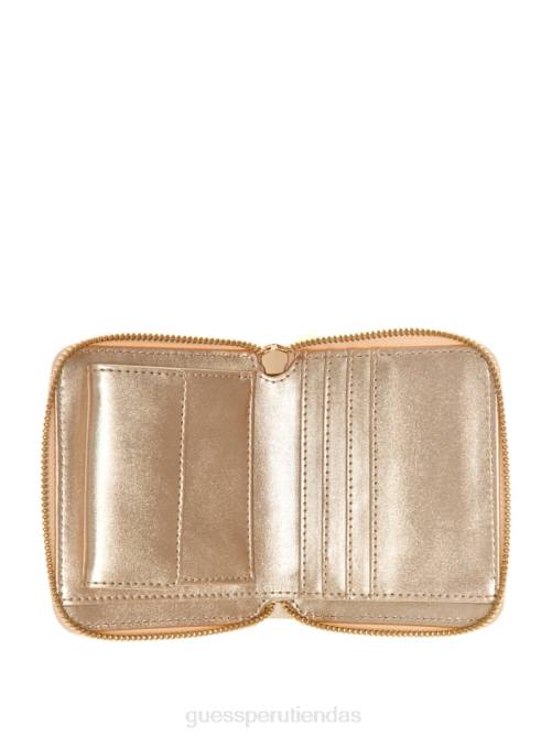 GUESS cartera laurel pequeña con cremallera alrededor mujer 0P8X3147 logotipo de aficionado bolsas