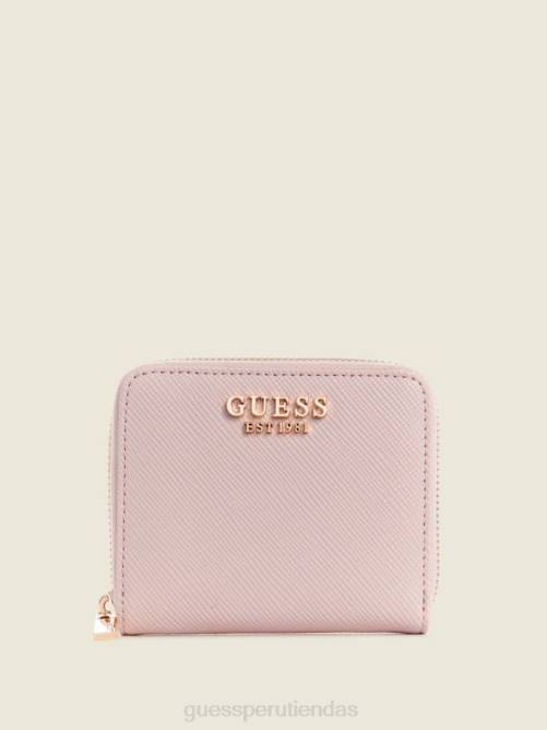 GUESS cartera laurel pequeña con cremallera alrededor mujer 0P8X3153 rosa claro bolsas