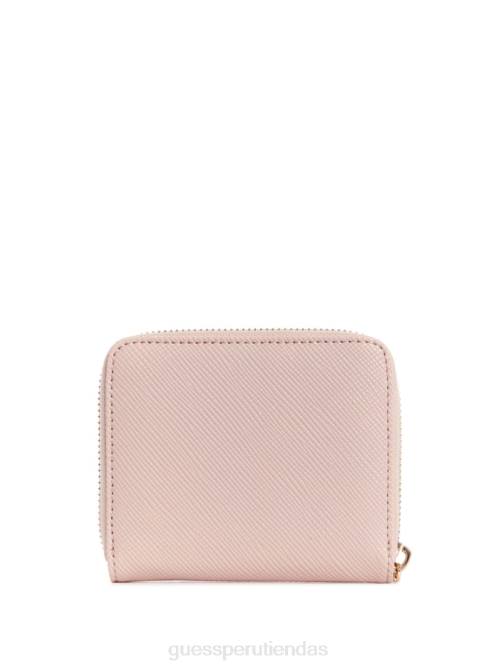 GUESS cartera laurel pequeña con cremallera alrededor mujer 0P8X3153 rosa claro bolsas