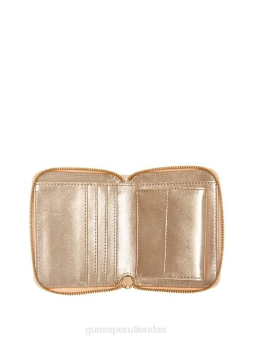 GUESS cartera laurel pequeña con cremallera alrededor mujer 0P8X3154 coñac ligero bolsas