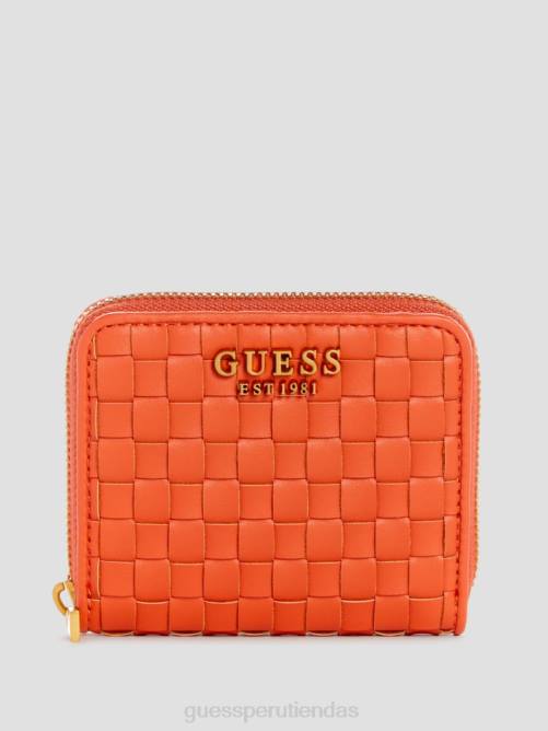 GUESS cartera lisbet pequeña con cremallera mujer 0P8X3141 amapola bolsas