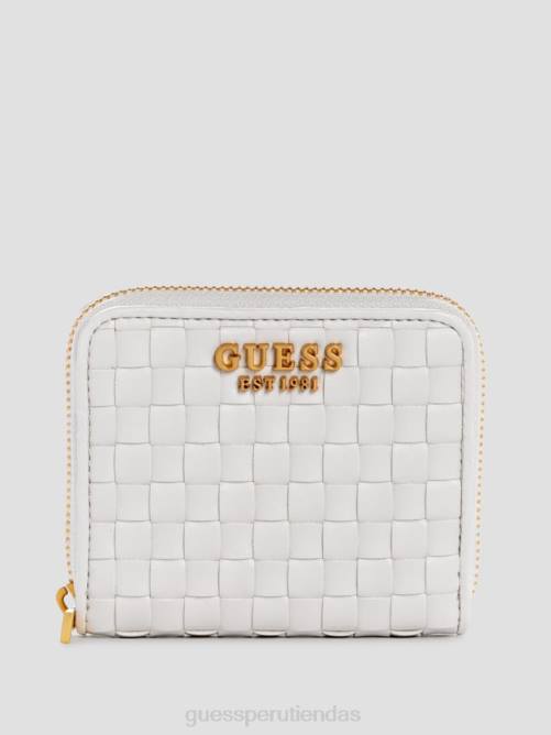 GUESS cartera lisbet pequeña con cremallera mujer 0P8X3143 blanco bolsas