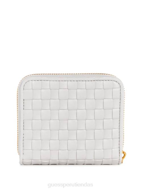 GUESS cartera lisbet pequeña con cremallera mujer 0P8X3143 blanco bolsas