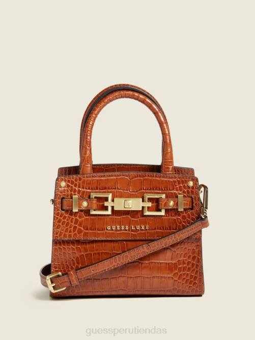 GUESS cartera mini cristina de piel mujer 0P8X3287 coñac bolsas